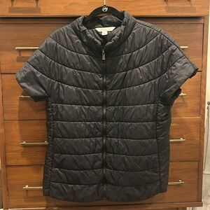 Coldwater Creek Black Quilted Puffer Jacket